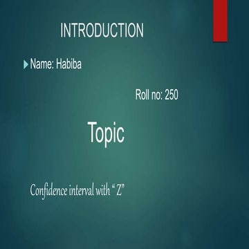 Confidence interval with Z