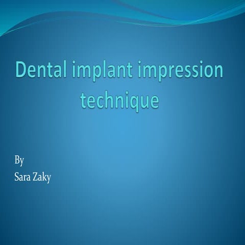 dental implant impression technique 