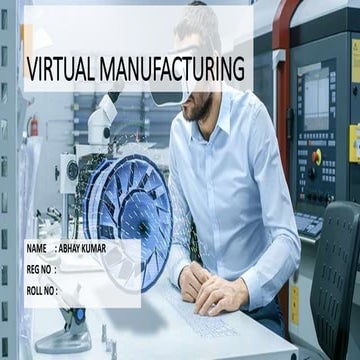 Virtual Manufacturing seminar ppt