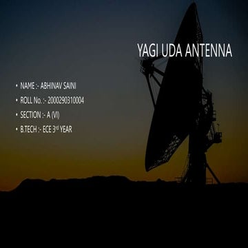 YAGI UDA antenna .pptx
