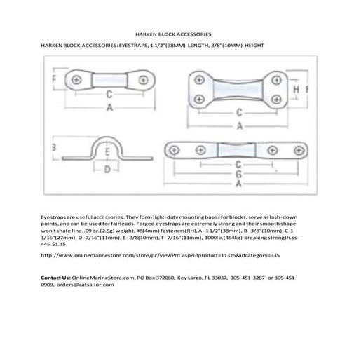 HARKEN BLOCK ACCESSORIES 