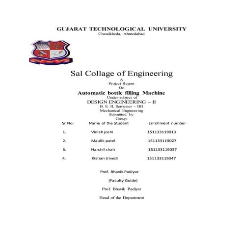 Automatic bottle filling Machine  