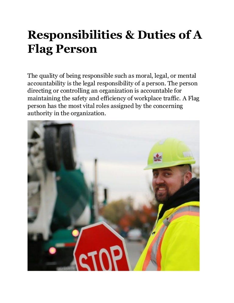 Responsibilities & Duties of A Flag Person