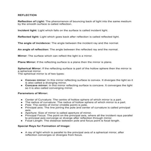 Class 10 light refraction and reflection | PPTX