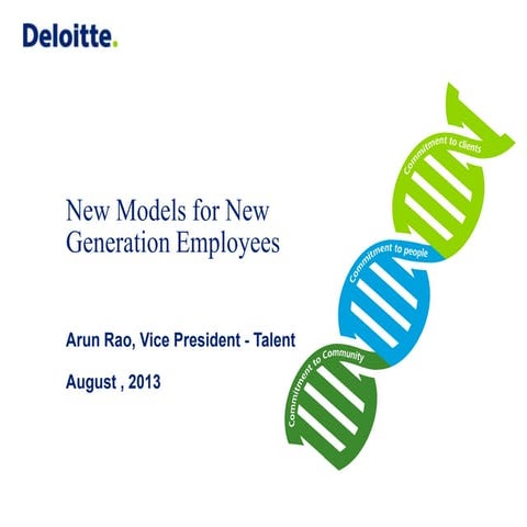 New models for new generation employees