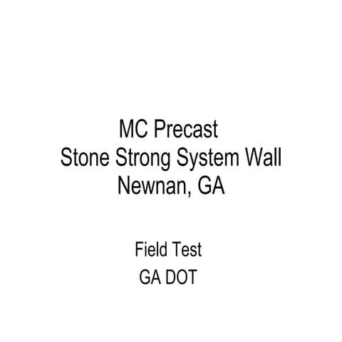 Newnan Mc Precast Plant