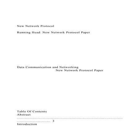 New Network ProtocolRunning Head New Network Protocol Pap.docx