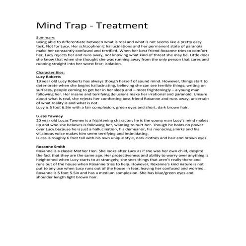 Mind Trap - Treatment