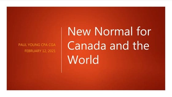 What is next for the Global Economy| April 2021 | PPT
