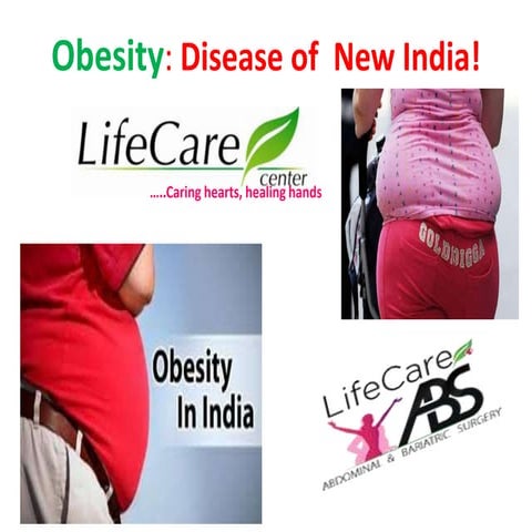 Obesity: Disease of  New India! Dr Jyoti Agarwal Dr Sharda Jain