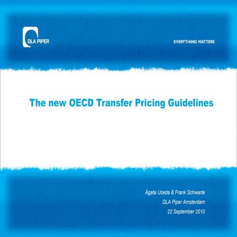 The new OECD transfer pricing guidelines