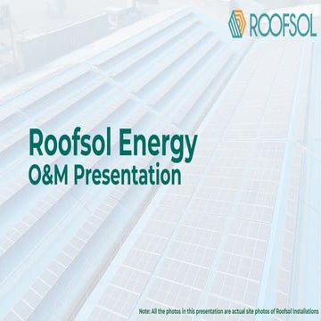 Roofsol Energy - O&M Presentation