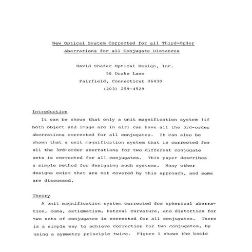 New optical system corrected for all third order aberrations for all ...