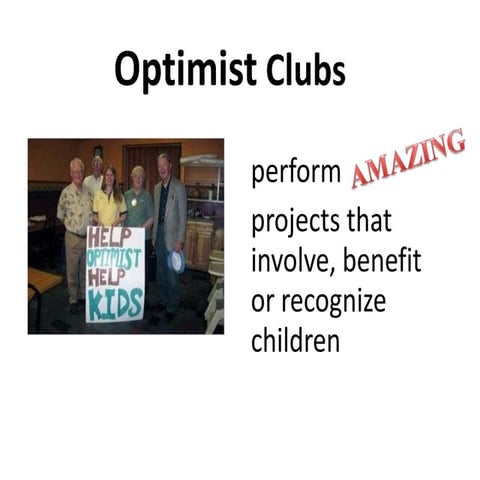 New Optimist Club Presentation