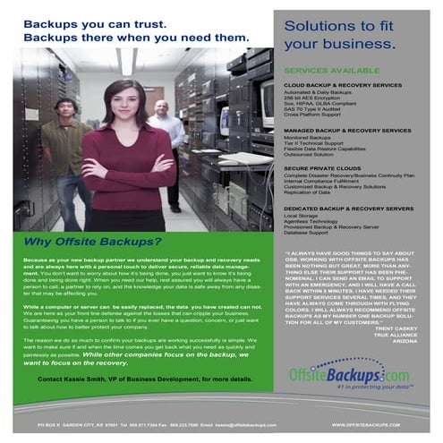 Offsite Backups Data Sheet