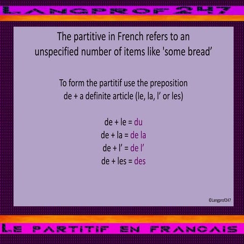Langprof247 French Partitive
