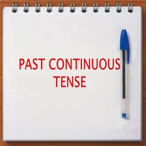 New past continuous tense