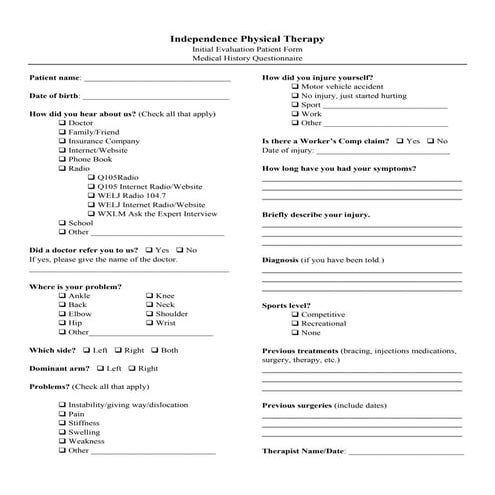 New patient packet | DOC