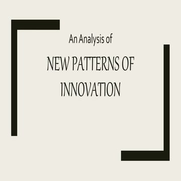 New patterns of innovation