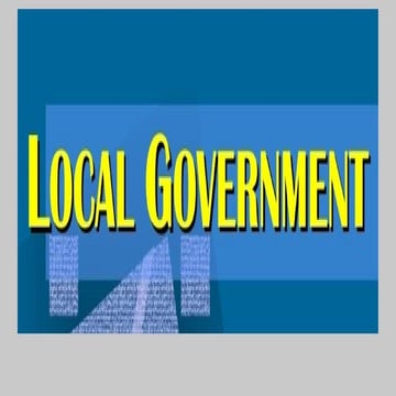 Local Self Government bodies- Grade 11. 3 tier system added later