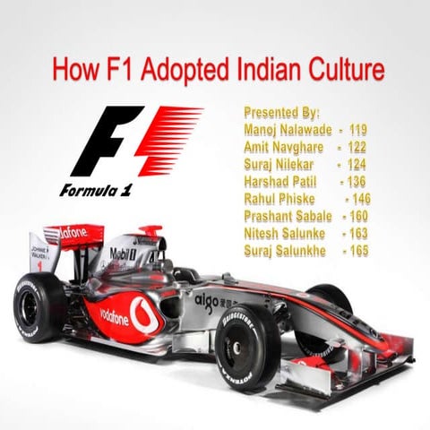 How can Formula 1 adopt Indian Culture