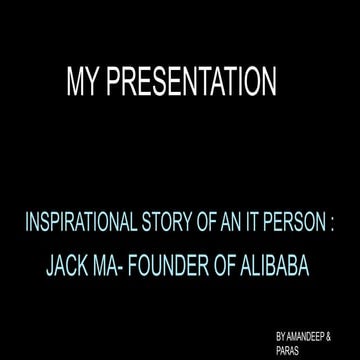 Presentation on jack ma
