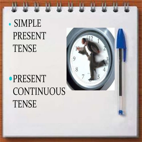 New present continuous and present simple