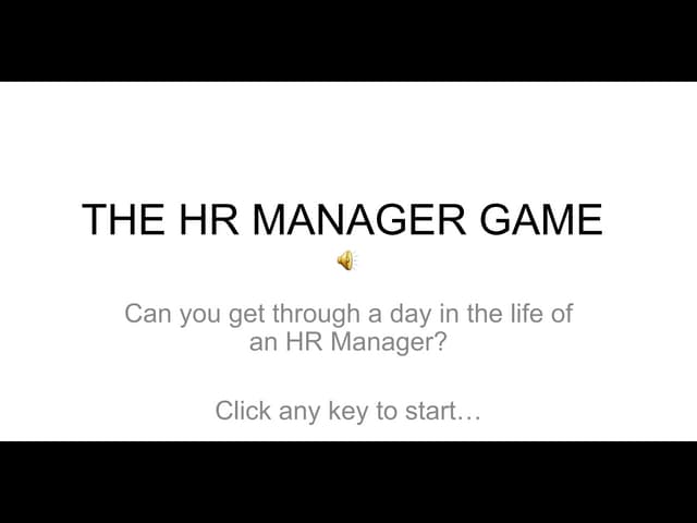 HR Manager Game RHRI