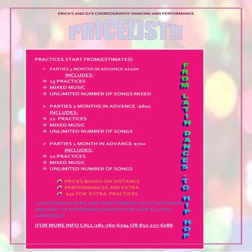 New pricesheet 2013 | PDF