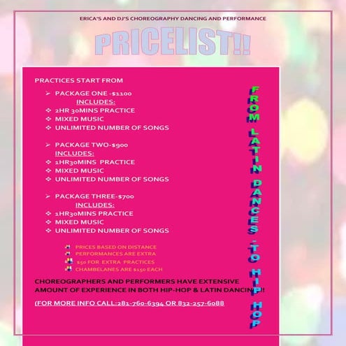 New pricesheet 2013 | PDF
