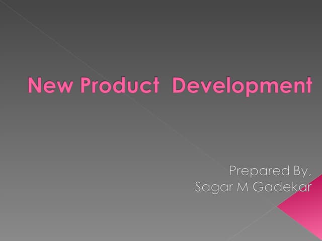 New product  development