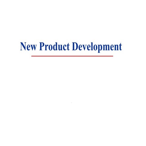 New product development
