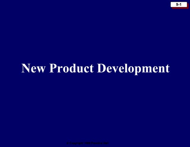 New product development