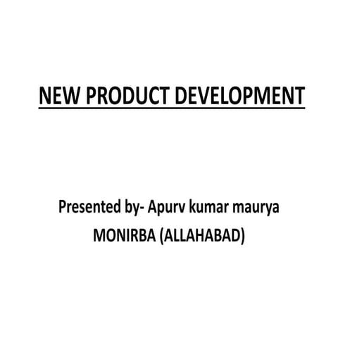 New product development ppt