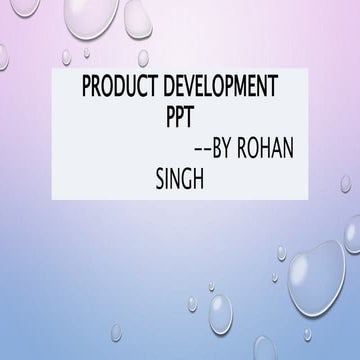 New product development ppt