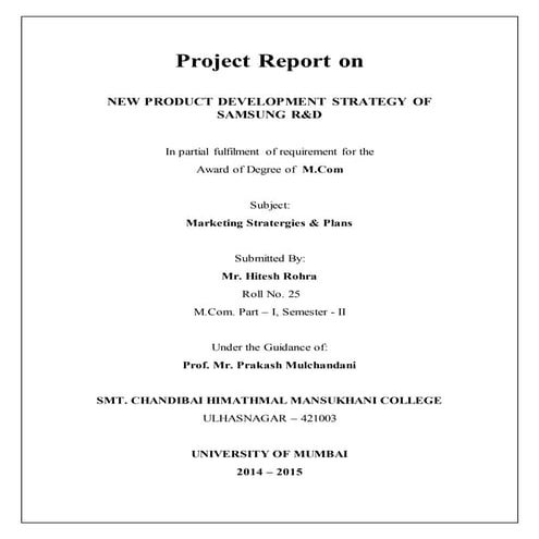 New product development strategy of samsung