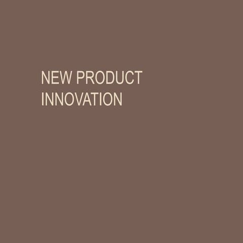 New product innovation