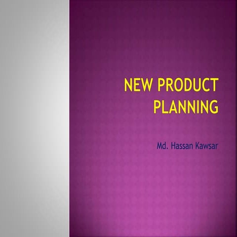 New product planning