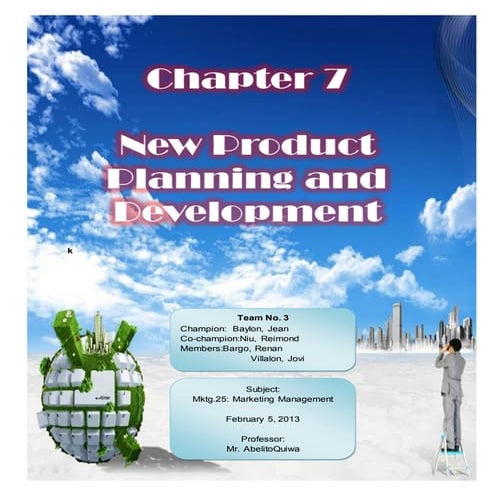 New product planning and development