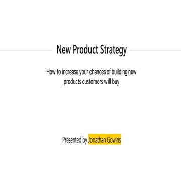 New Product Strategy