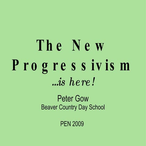 The New Progressivism is Here!