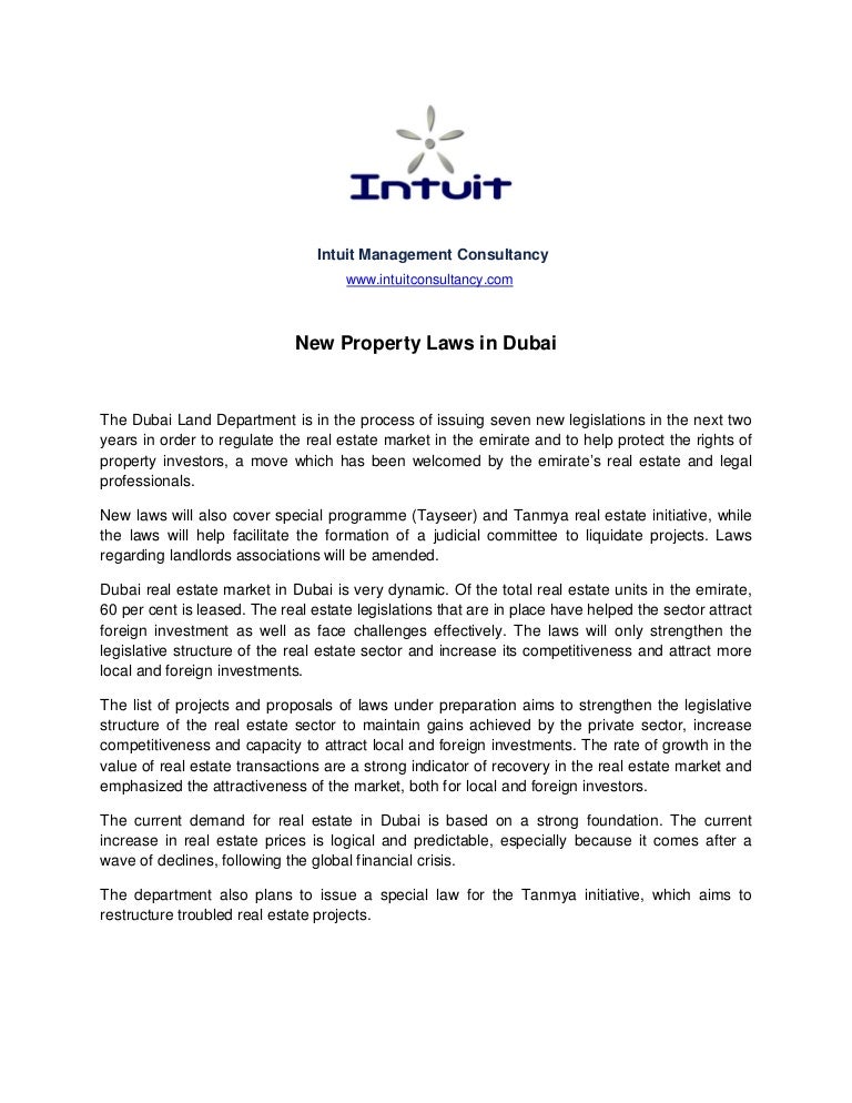 New Property Laws in Dubai