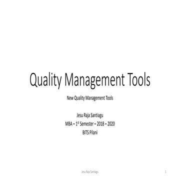 New quality management tools