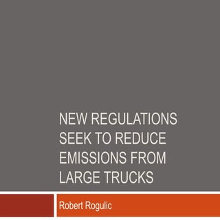 New Regulations Seek to Reduce Emis...
