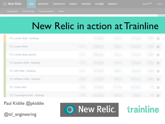 New relic in action at trainline PDF Cloud Computing Internet New relic in action at trainline PDF Cloud Computing Internet