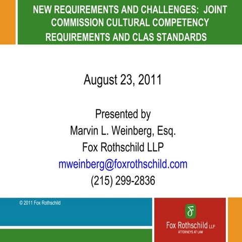 New Requirements And Challenges   Joint Commission Cultural Competency Requir...