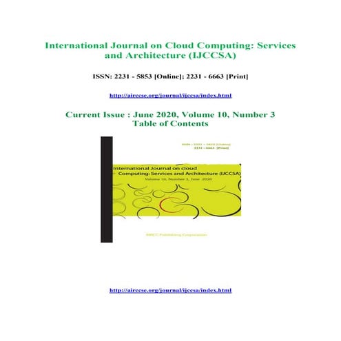 New research article 2020 june isuue international journal on cloud computing...