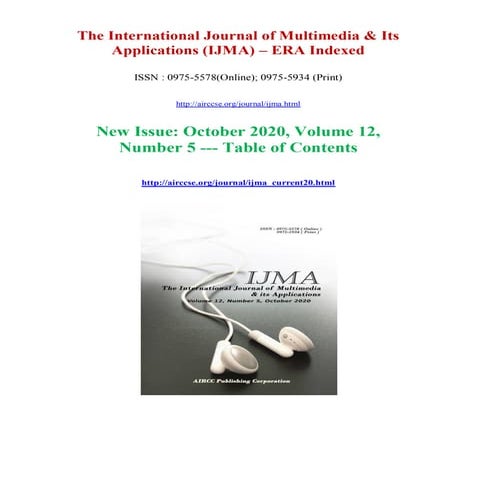 New research articles 2020 october  issue  international journal of multimedi...