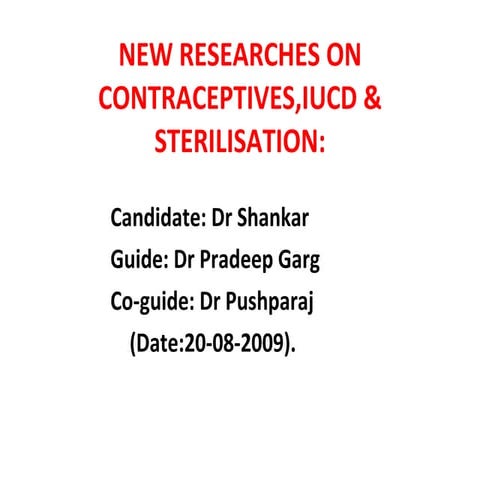 New Researches On Contraceptives,Iucd & Sterilisation,  Mob: 7289915430, www....
