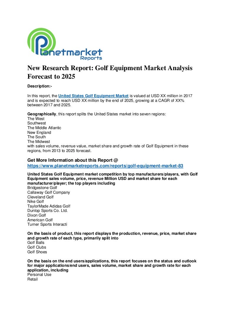 golf equipment manufacturers